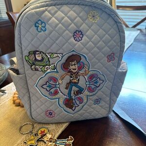 Vera Bradley Disney Pixar Toy Story small Backpack - Andy’s Room & Keychain